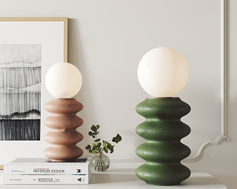 Modern Table Lamp Simple Spherical Table Lamp 3d model