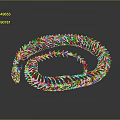 Detailed Snake Skeleton In Coiled Spiral Shape With Light Beige Hue And Smooth Texture