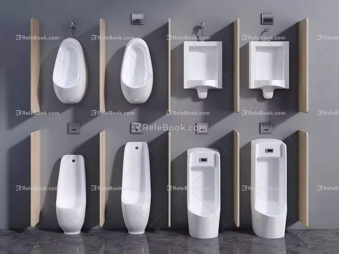 Modern urinal 3d model