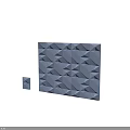 Gray Square Rug with Geometric 3D Pattern for Modern Interior Decor 3d model