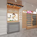 HEZIYIBAI Store Interior Design With Shelves Display And Lighting Fixtures
