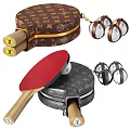 Luxury Table Tennis Equipment With LV Case Paddle And Balls