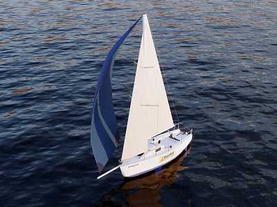 Race Sailing 3d model