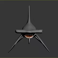Hammerhead Shark 3D Model With Open Mouth Sharp Teeth And Reflective Surface