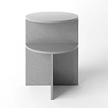 Modern Speckled Coffee Table With Circular Top And Semi Circular Shelf Contemporary Minimalist Design