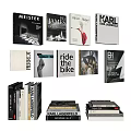 Fashion and Design Books Magazines with Diverse Covers and Various Artistic Styles