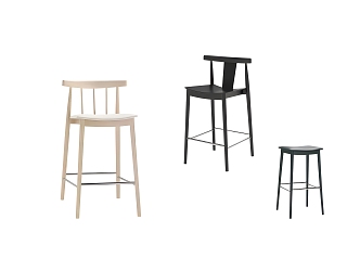 Modern Bar Chair 3d model