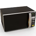 Black Microwave Oven With Stainless Steel Trim And Digital Control Panel