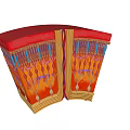 3D Anatomical Model of Biological Tissue Cross-Section with Colorful Layers and Microscopic Structures