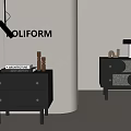 Modern Nightstand Design With Drawers Books Table Lamp And Decorative Ornaments