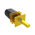 Yellow Black Industrial Mechanical Gear Shaft Housing Device Assembly Structure