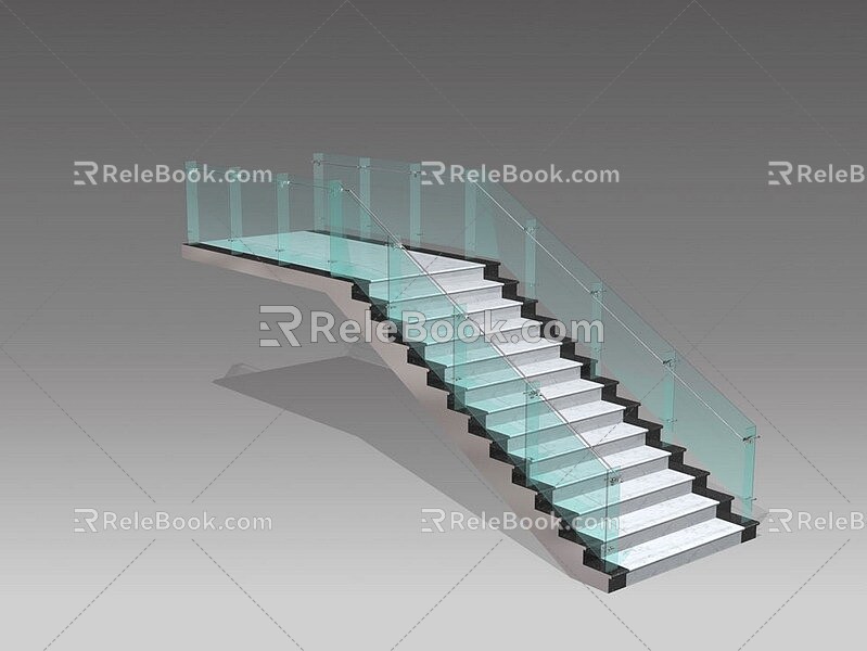 Stairs Rotating Stairs Glass Stairs Solid Wood Stairs Creative Stairs Stairs 3d model