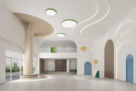 Modern Kindergarten Hall 3d model