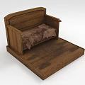 Wooden Multi Seat Sofa With Solid Wood Frame And Soft Seat Cover Design