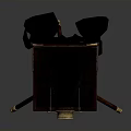 Vintage Electronic Camera On Wooden Tripod Featuring Black Cloth And Brass Parts Design