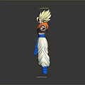 Anime Character With Halo Blonde Hair Orange Top White Pants And Blue Sash