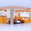 Children's Play and Education Mall Store With Orange Decor And Toy Cars