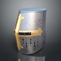 Medieval Steel Helmet Weapon With Gold Accents And Vintage Design Details