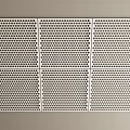 White Perforated Ceiling Design With Square Panels In Grid Pattern For Modern Interior