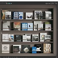 Modern Book Magazine Bookshelf 3d model