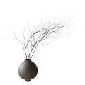 Dried Ornaments of Wind Pottery Pot 3d model