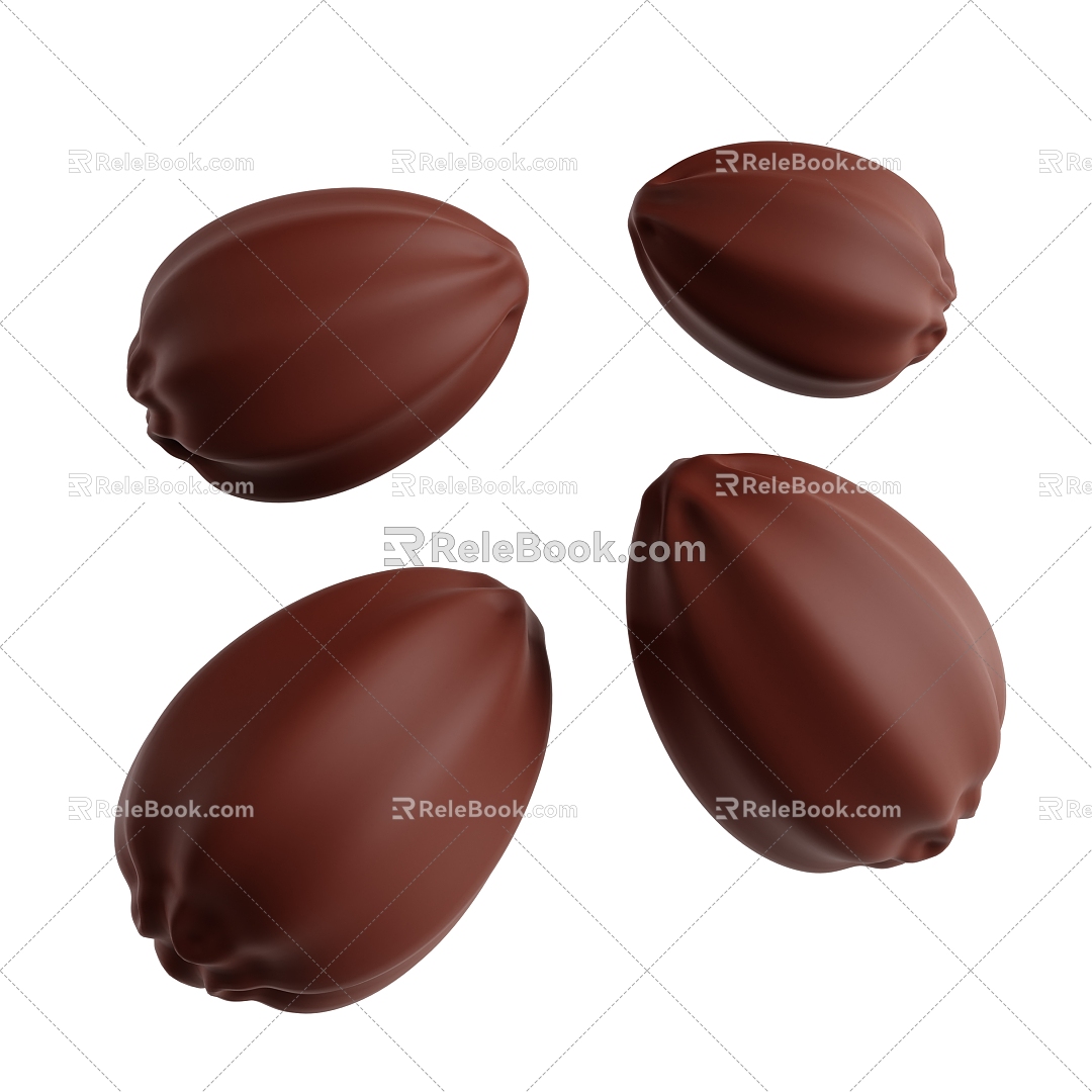 Coffee Bean Seeds 3d model