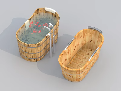 modern bathtub cask bathtub 3d model