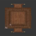 Traditional Chinese Wooden Architecture With Multi Tiered Design And Overhanging Eaves Model