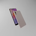 Modern Smartphones With Gradient Color Back And Light Body On Geometric Green Background