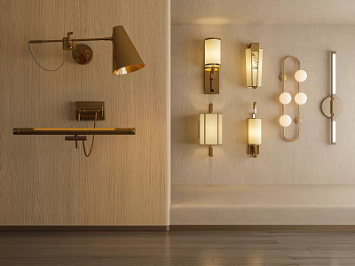 Various Modern Wall Lamps Designs For Interior Home Decor And Lighting 3d model