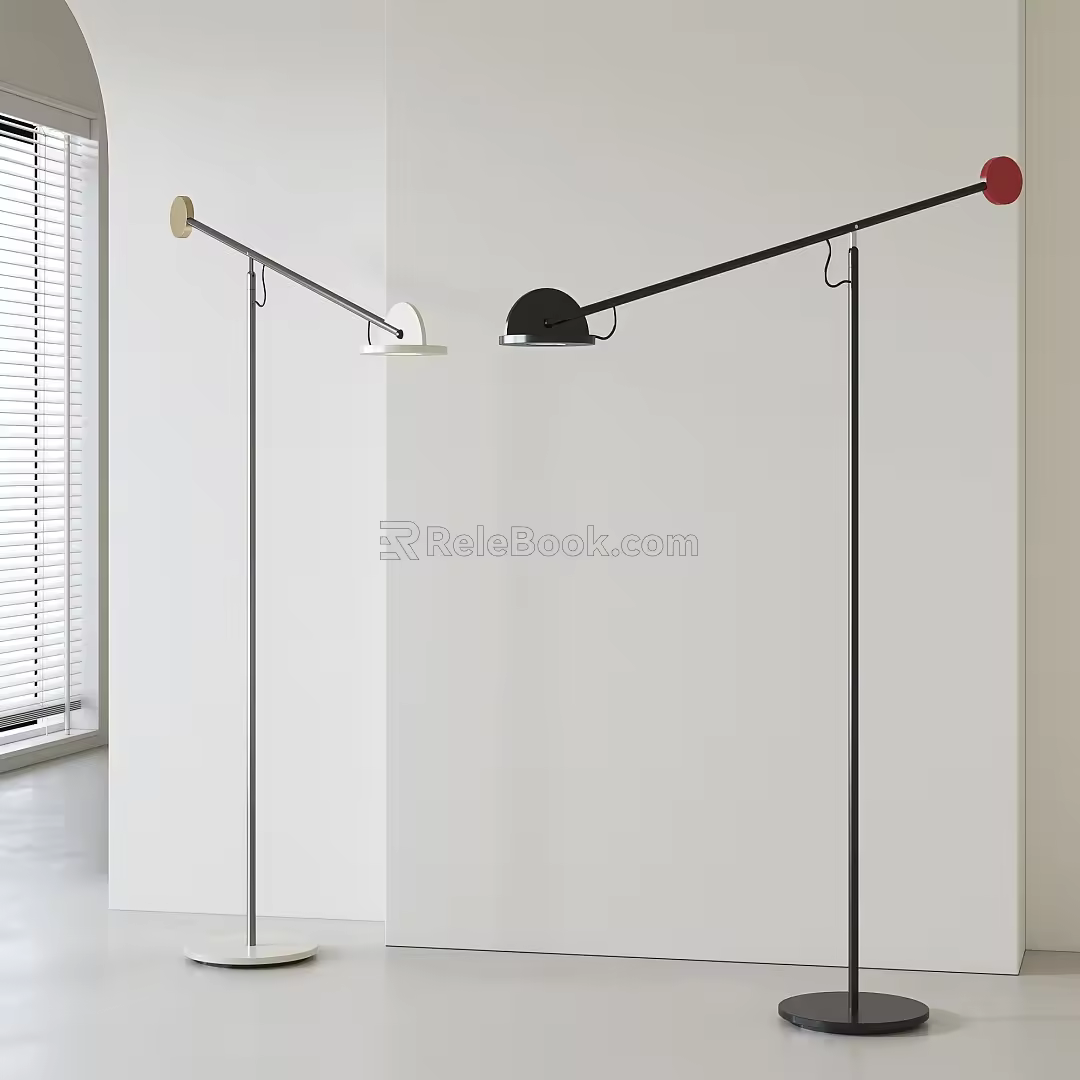 Italian minimalist floor lamp 3d model