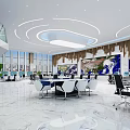 Modern Monitoring Room Meteorological Bureau Control Center Command Center 3d model