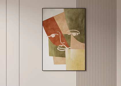 Simple Texture Hanging Painting 3d model