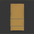 Industrial Computer Cabinet With Yellow Metal Doors And Ventilation Grilles