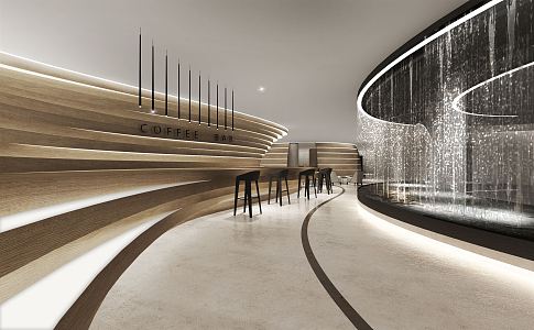 Modern Lobby Bar 3d model