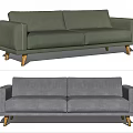 Nordic double sofa 3d model