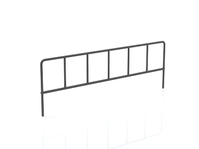 Black Metal Fence With Simple Structure For Outdoor Garden Safety Use 3d model