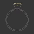 White Circular Decorative Component with Smooth Surface and Modern Design Elements