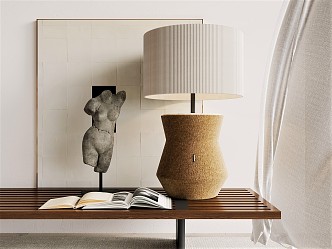 Modern Table Lamp Fabric 3d model