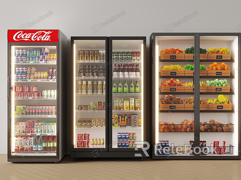 Modern Freezer Refrigerator Freezer Freezer Cabinet Beverage Cabinet Fresh-keeping Cabinet Soda Beverage Fruit model