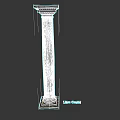 White Lime Gypsum Column With Classic Decorative Design And Smooth Surface