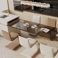 Modern dining table 3d model