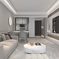 Modern living and dining room