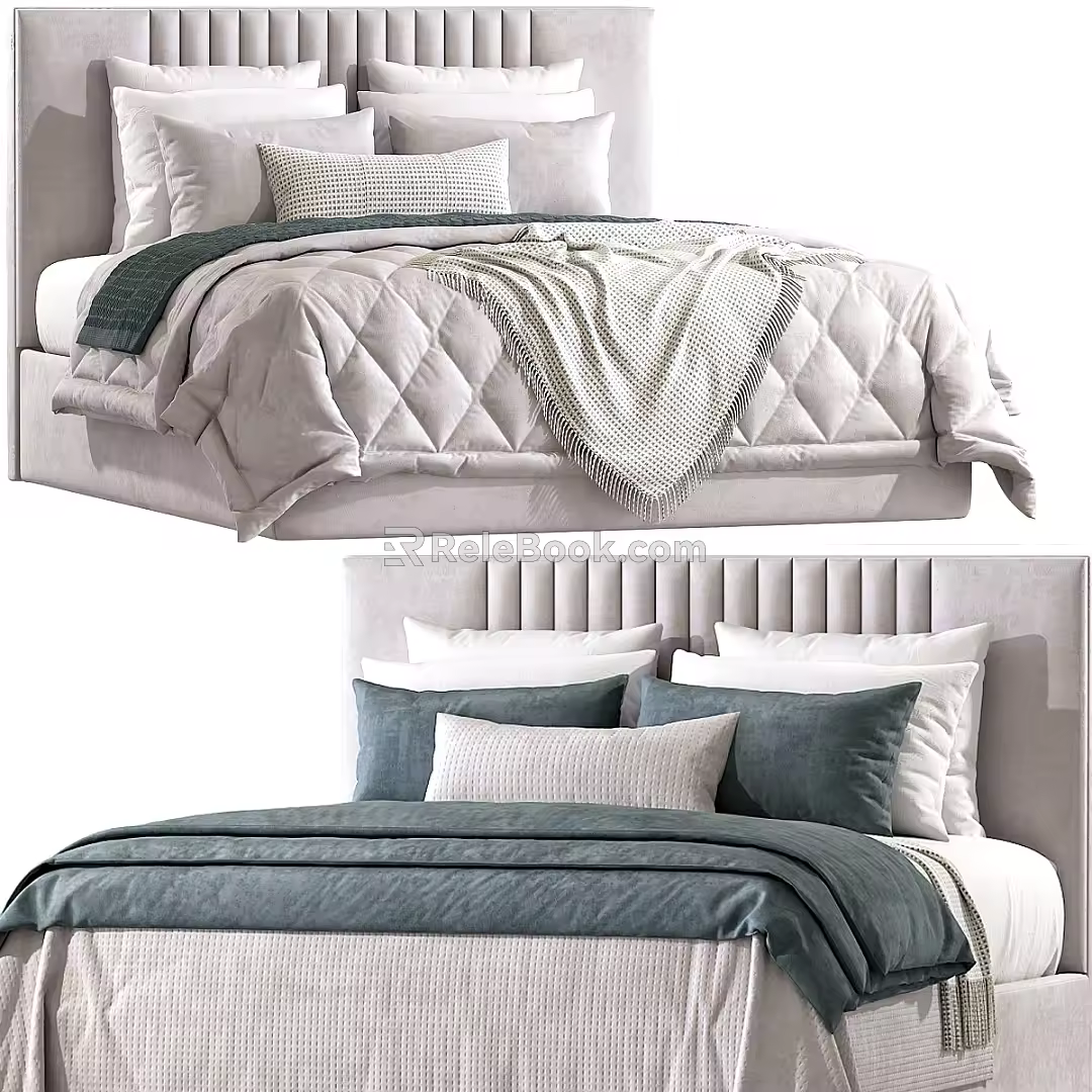 Modern Double Bed 3d model