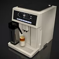 Automatic Coffee Machine Kitchen Appliance With Digital Display And White Design 3d model