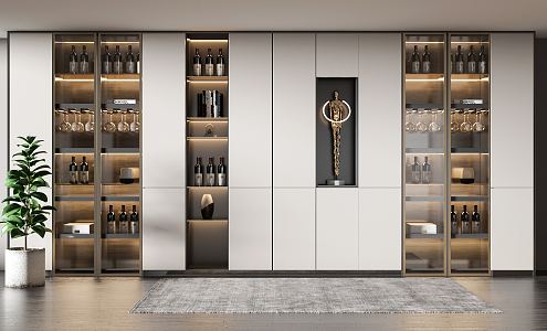 Modern Wine Cabinet 3d model