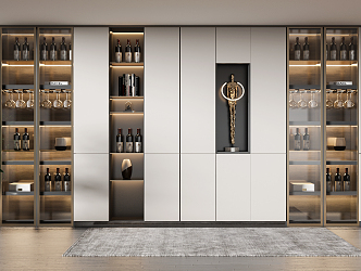 Modern Wine Cabinet 3d model