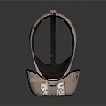 Modern Light Pink VR Headset Design With Blue Lenses And Comfortable Headband
