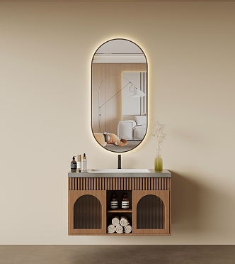 Antique bathroom cabinet 3d model