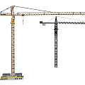 Dual Tower Cranes Essential Industrial Equipment With High Reach Lifting Capacity